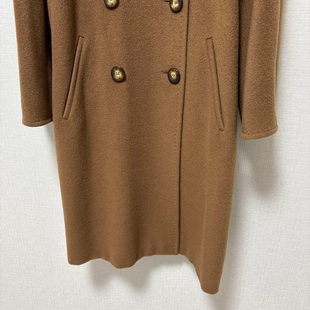 Authentic max mara Long Coat Outerwear Cashmere wool women's Brown rare solid image 3