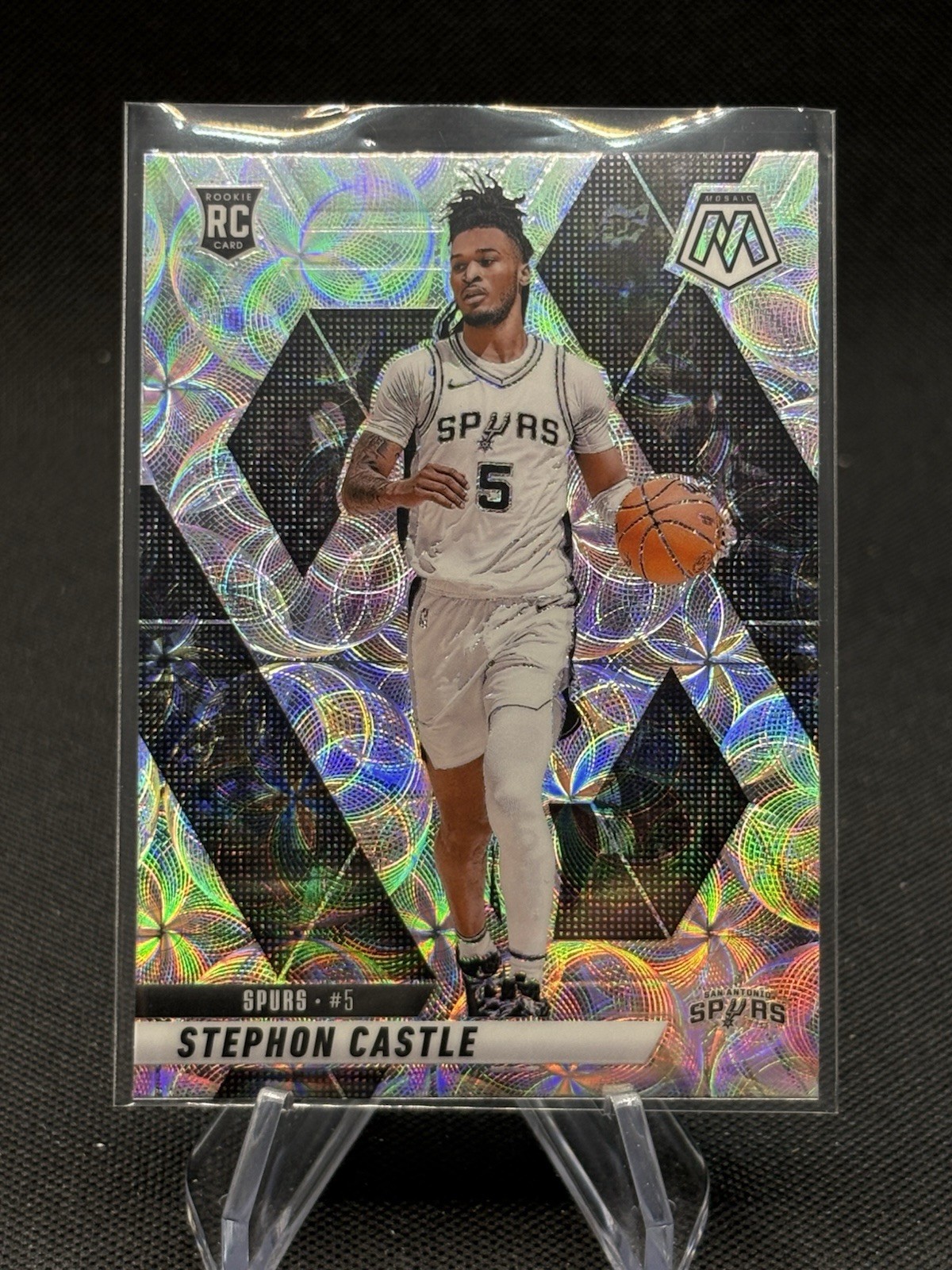 Stephon Castle RC 2024-25 Mosaic International Scope Prizm #236 Spurs Rookie