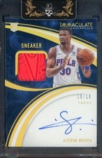 2024-25 Immaculate Holo Gold Adem Bona RPA RC Rookie Sneaker Patch AUTO 10/10