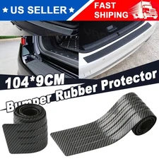 Car Rear Bumper Protector Rubber Trim Strip Trunk Sill Guard Scratch Cover Pad-