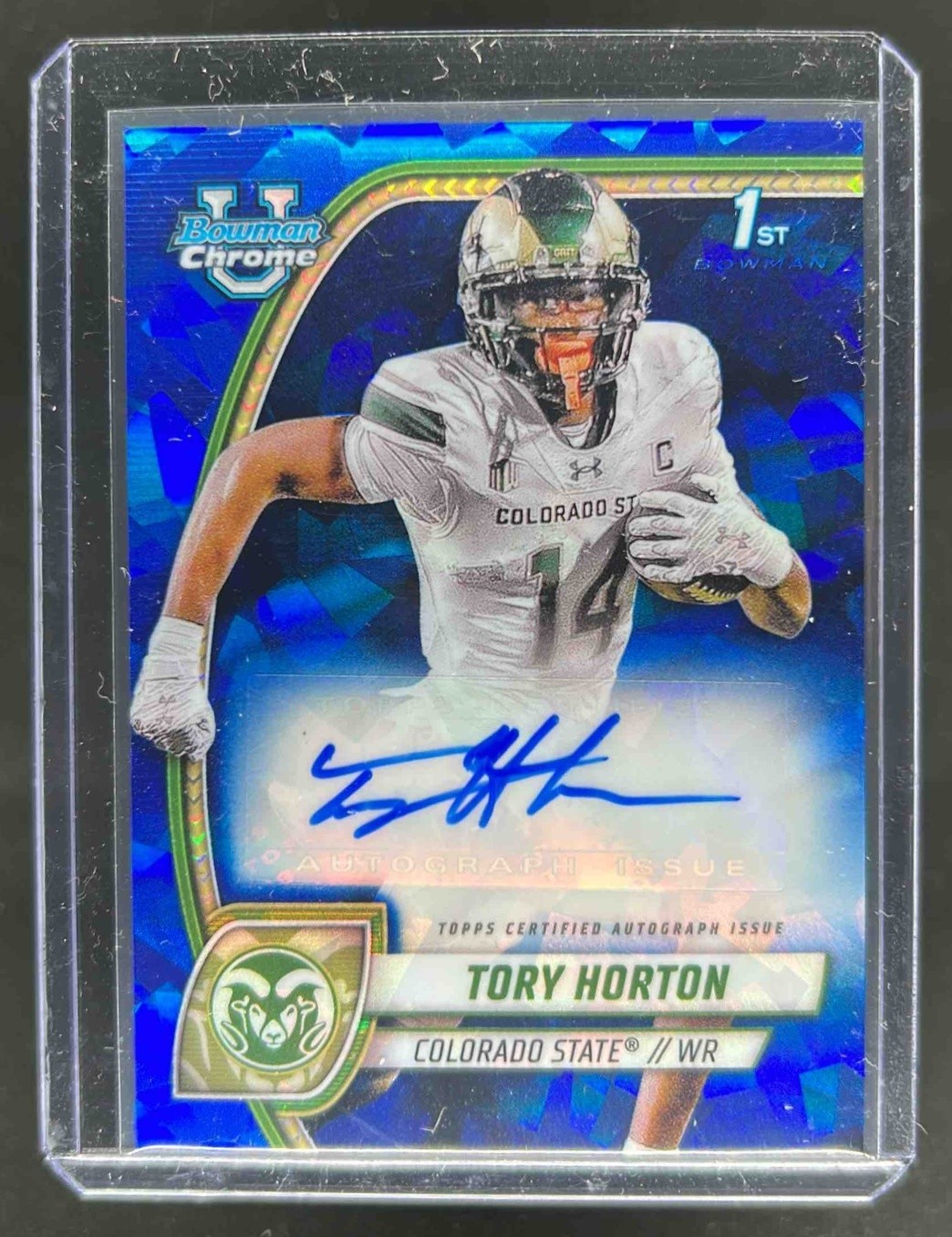 2024 Bowman Chrome U Sapphire Tory Horton Prospect Auto #PA-THO Rams