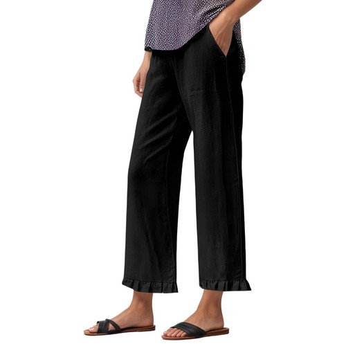 Pantaloni donna casual estivi comodi larghi pantaloni lunghi per uso quotidiano - Foto 28 di 54