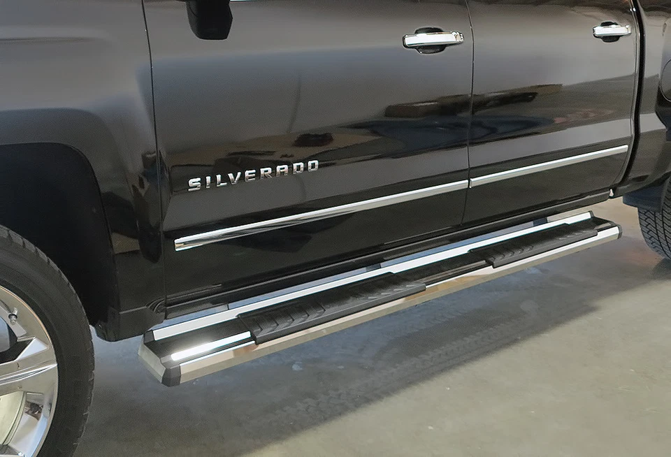 Chrome OE Style Running Boards For 07-18 Chevy Silverado GMC Sierra Crew Cab - Image 3 of 4