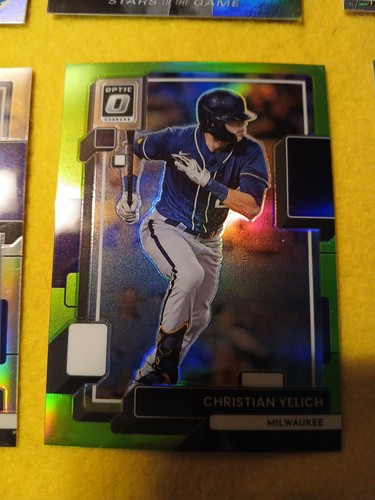 Christian Yelich SP Prizm, Óptica, Rainbow Foil Lote 2019-22 Optic Lime, Holo++ - Imagen 4 de 18