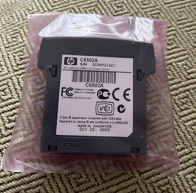 HEWLETT PACKARD Printer Server  Parallel Adapter C6502A / C6502A (NEW NO BOX)