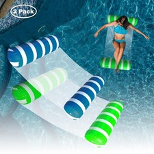 2 Pack Inflatable Lounger - Comfortable Water Float for Adults Relaxation