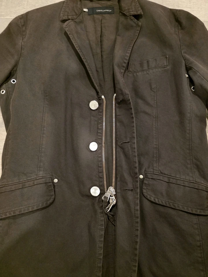 Chaqueta marrón Dsquared2 con chaqueta de doble ventilación 50 Foto 2 de 4