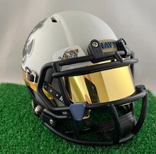 CUSTOM NAVY MIDSHIPMEN RIDDELL SPEED MINI HELMET with GOLD CHROME VISOR