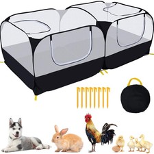 Small Animal Playpen Pet Cage Tent Large Outdoor Indoor Breathable Mesh