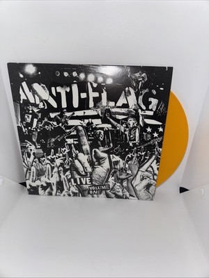 Rare Anti-Flag Live Volume One 12  Yellow Vinyl Record Little Rocket Records