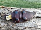 1776 CUTLERY D2 STEEL BURNT CAMEL BONE SMALL SKINNER FIXED BLADE KNIFE/SHEATH — photo 6
