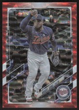 2021-22 Topps Series 2 Miguel Sano 383 Base Orange Foil 252/299