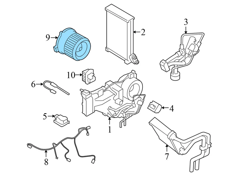 Land Rover LR4 2010-2016 - motor soplador trasero / ventilador JGC500080 Foto 3 de 4