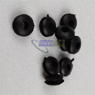 100 Pcs Black Rubber Cable Wire Cord Grommets 5mm x 11mm *uq
