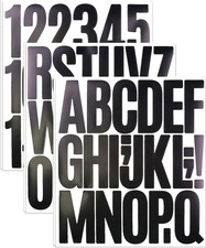 3 Inch Sticky Letter Number Stickers, 6 Sheets Stick on Vinyl Large Alphabet