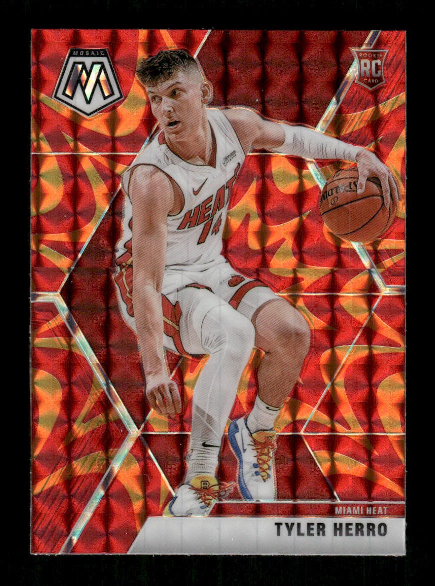 2019-20 Panini Mosaic #223 Tyler Herro Reactive Orange