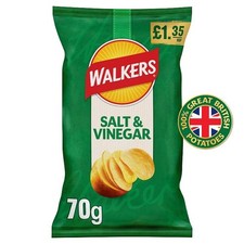 Walkers Salt & Vinegar Sharing Crisps 18x 70g PMP £1.35