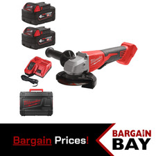 Milwaukee M18BLSAG115XPD-402X 18v Brushless 115mm Angle Grinder 2 x 4Ah Batt