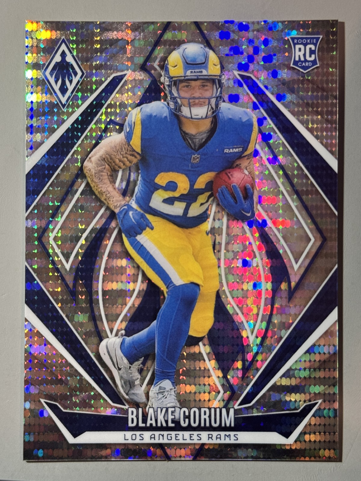 Blake Corum Rookie 2024 Panini Phoenix /200 Pulsar RC SP Los Angeles Rams #158