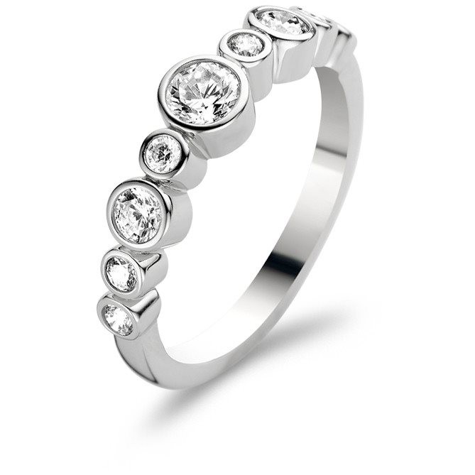 Bague Ti Sento Milano 1895ZI en argent rhodié et pavé de zirconia