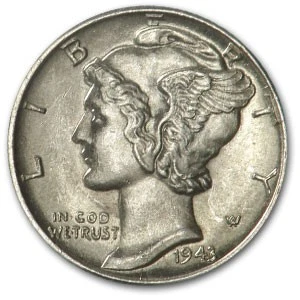 1943-D Mercury Dime BU