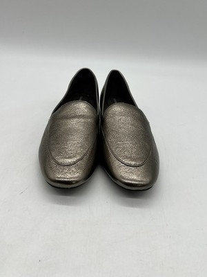 Birdies Vasper Women s Sz 9.5 Gray Metallic Leather Casual Loafers Shoes