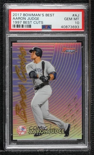 2017 Bowman's Best 1997 Best Cuts Aaron Judge #97BC-AJ PSA 10 GEM MT 0h75