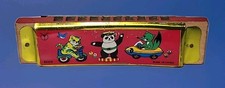 Vintage Star UC 519 Tin Lithograph Wood Harmonica