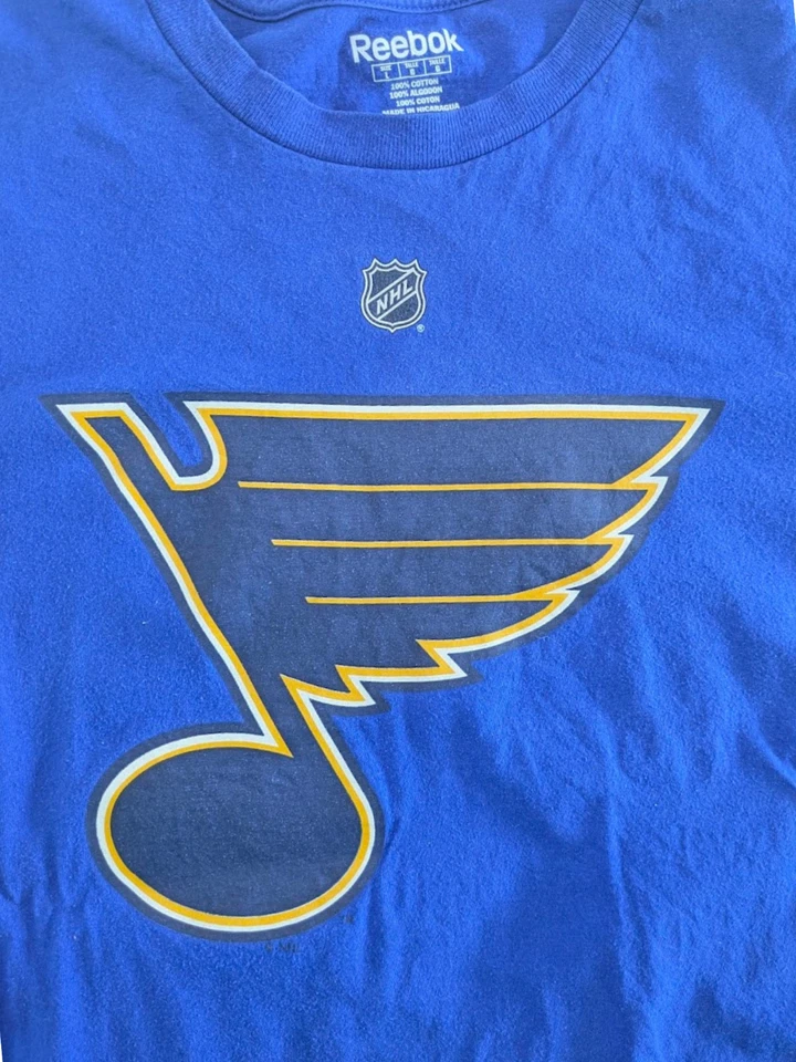 NHL Blues St. Louis No 74 Oshie T-Shirt Blau L Reebok Hockey Sportswear - Bild 3 von 4