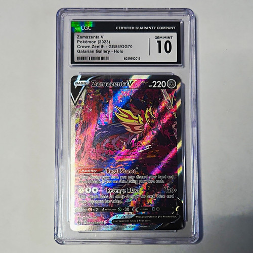 Pokemon Zamazenta V GG54/GG70 Crown Zenith Galarian Gallery CGC 10 Holo