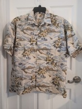 Pierre Cardin Hawaiian Floral Shirt Mens XL Short Sleeve Button Up Pocket Cotton