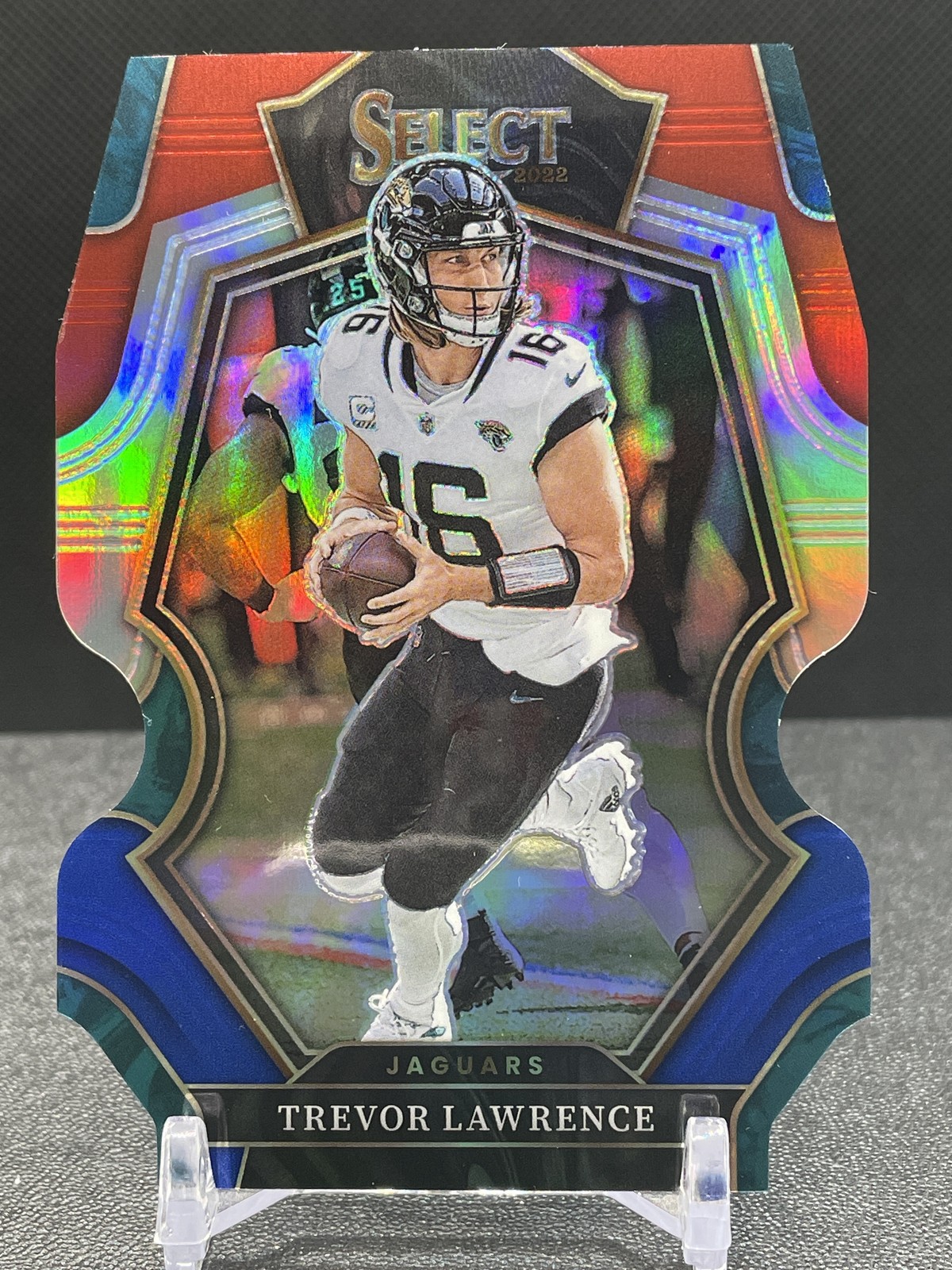 2022 Panini Select Trevor Lawrence Red & Blue Die Cut Primer Level #145 Jaguars