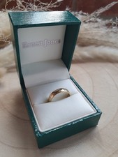 18ct White and Yellow Gold Ladies Wedding Band Ring 4mm Size J