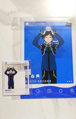 World Trigger Kazama Soja Katze Figur klare Karte Acrylkarte