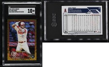 2023 Topps Chrome Gold Wave Refractor /50 Mike Trout #27 SGC 10 GEM