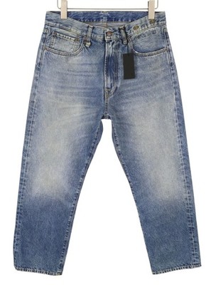 R13 Cuffed X-BF Women Jeans 32 Jasper Straight Leg Faded Blue FW25 *