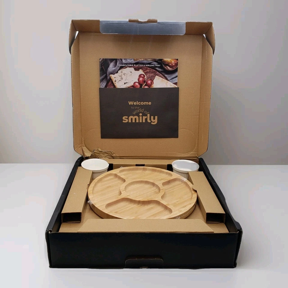 SMIRLY Tablero de Charcutería: Juego de Tablero de Charcutería, Juego de Tablero de Queso/Fruta de Bambú  Foto 4 de 4
