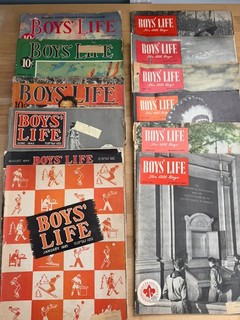 VINTAGE BOY SCOUT BOYS' LIFE MAGAZINE Lot of 12