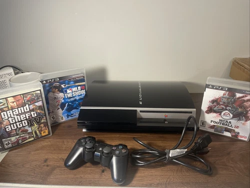 Sony PlayStation 3 PS3 Fat System Model CECHG01 40GB Console With Controller