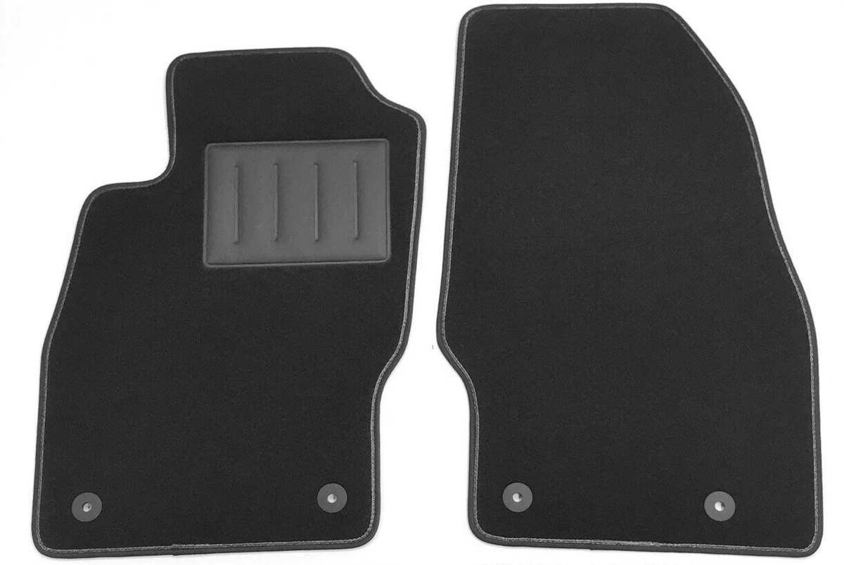 Tappetini Gomma Invernali Per Opel Adam 4 Pezzi - Set Specifico 2013+, Antisporco Con Bordi Rialzati, Nero