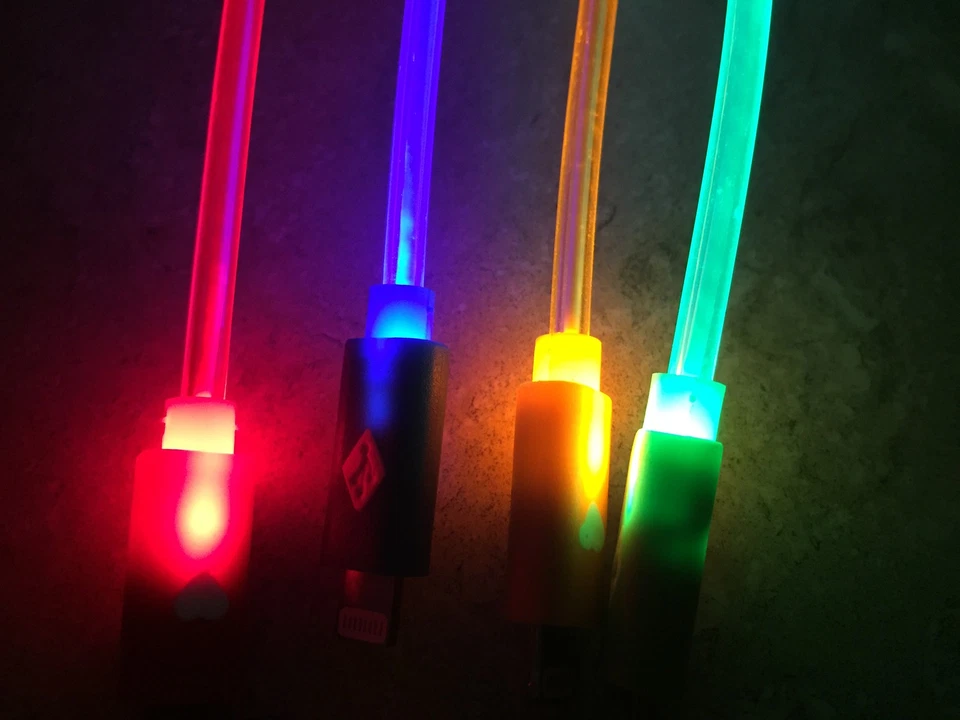 MINI LED GLOW light charger cable FOR apple iphone 6 5 4S galaxy s3 s4 micro usb - Image 3 of 4