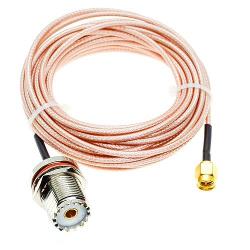 UHF Female SO-239 Nut to SMA Male Lot Coaxial Jumper RF Pigtail Coax RG316 Cable - Picture 2 of 6