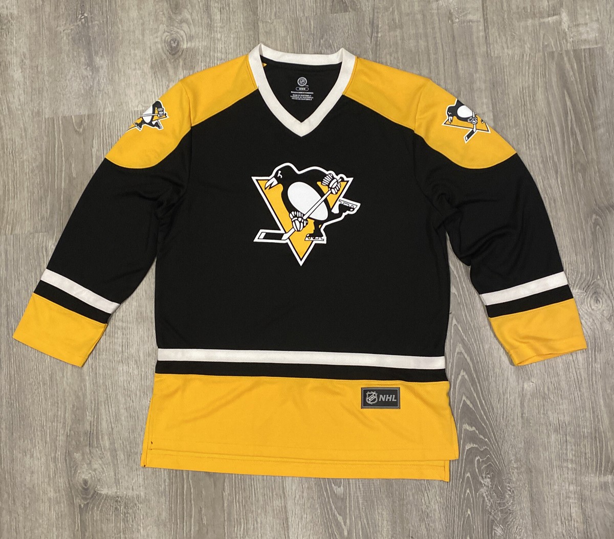 Pittsburgh Penguins Sz M Mens NHL Hockey Jersey Retro 80s 90s No