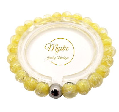 Mystic  Firefly Lampwork Glass Glow in the Dark Bracelet Custom Made For You