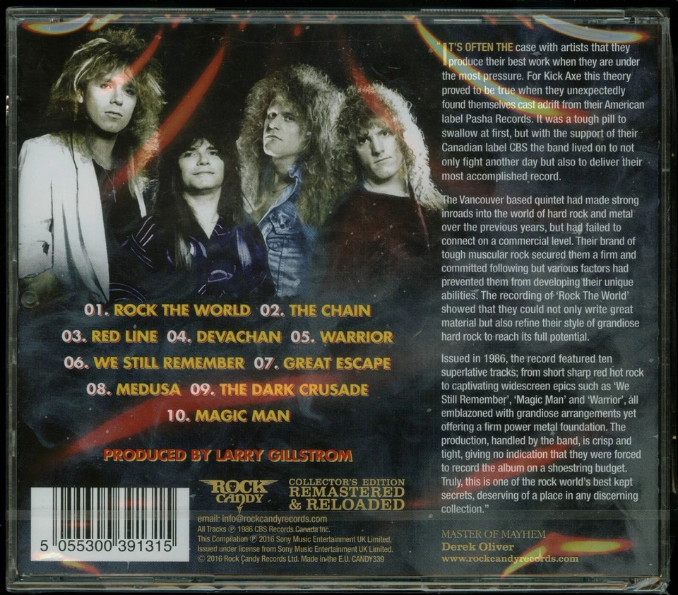 Kick Axe Rock The World CD new Rock Candy Records remaster - Image 2 of 2