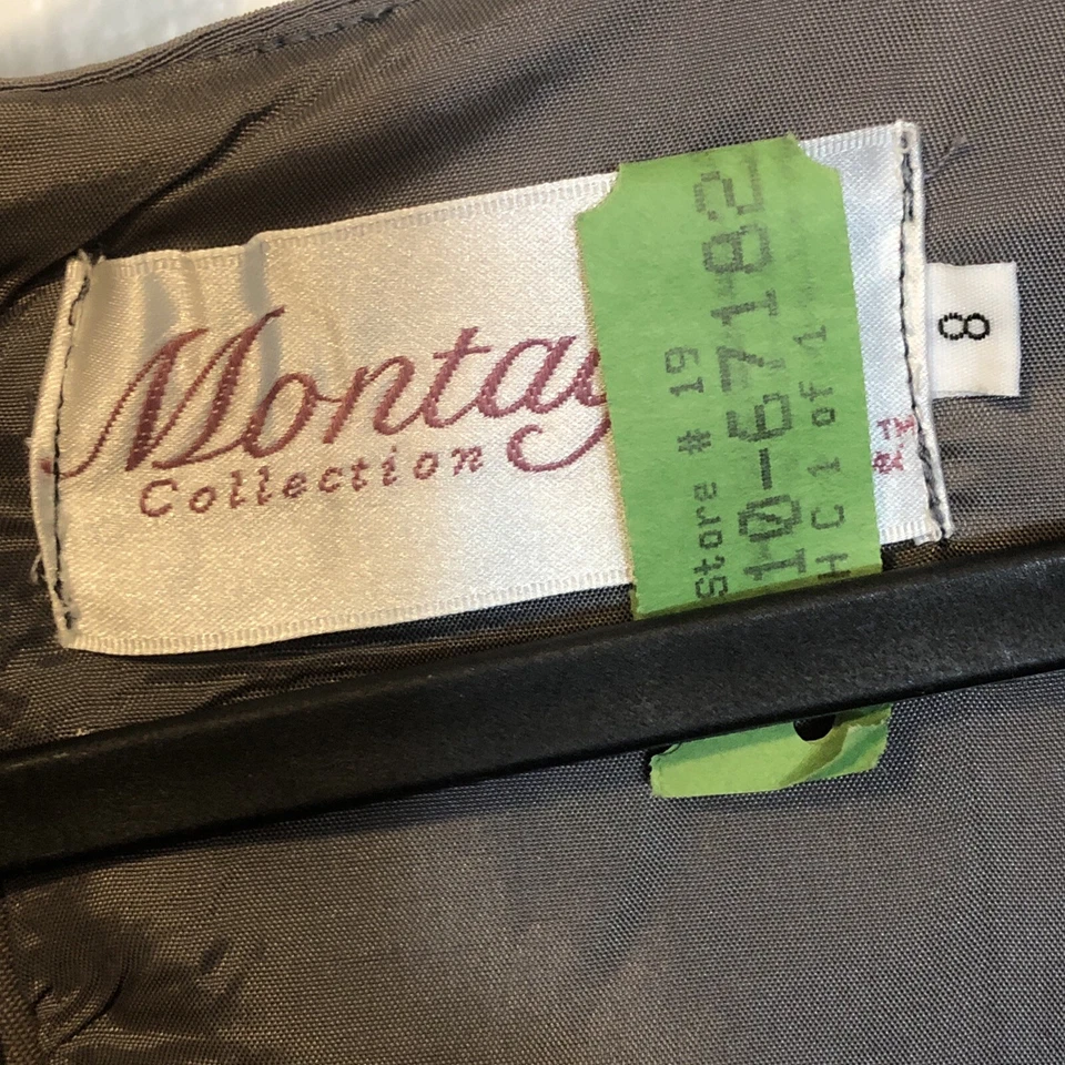 Montaje Mon Cheri Vestido Formal Vestido Largo Cuentas Taupe Madre Imperio Cintura Forrado Foto 4 de 4