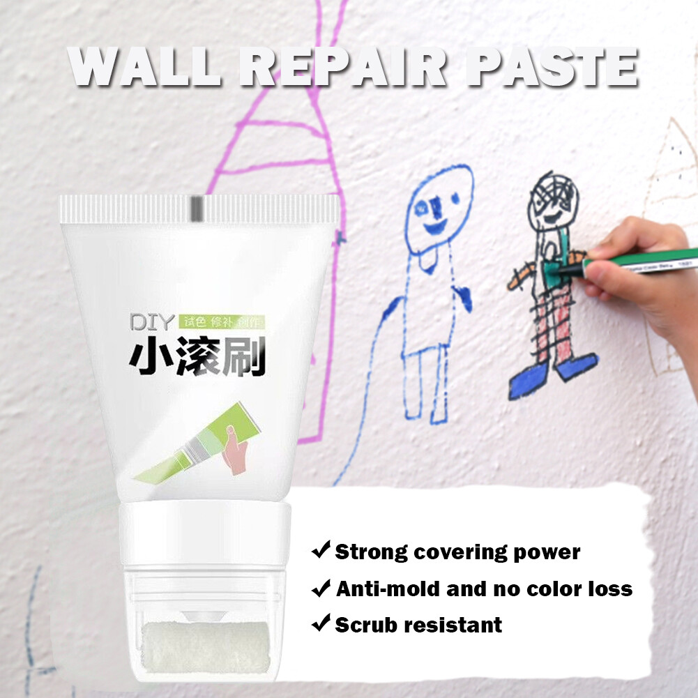 Rolling Brush Latex Paint Odorless Wall Repair Cream for Home Use