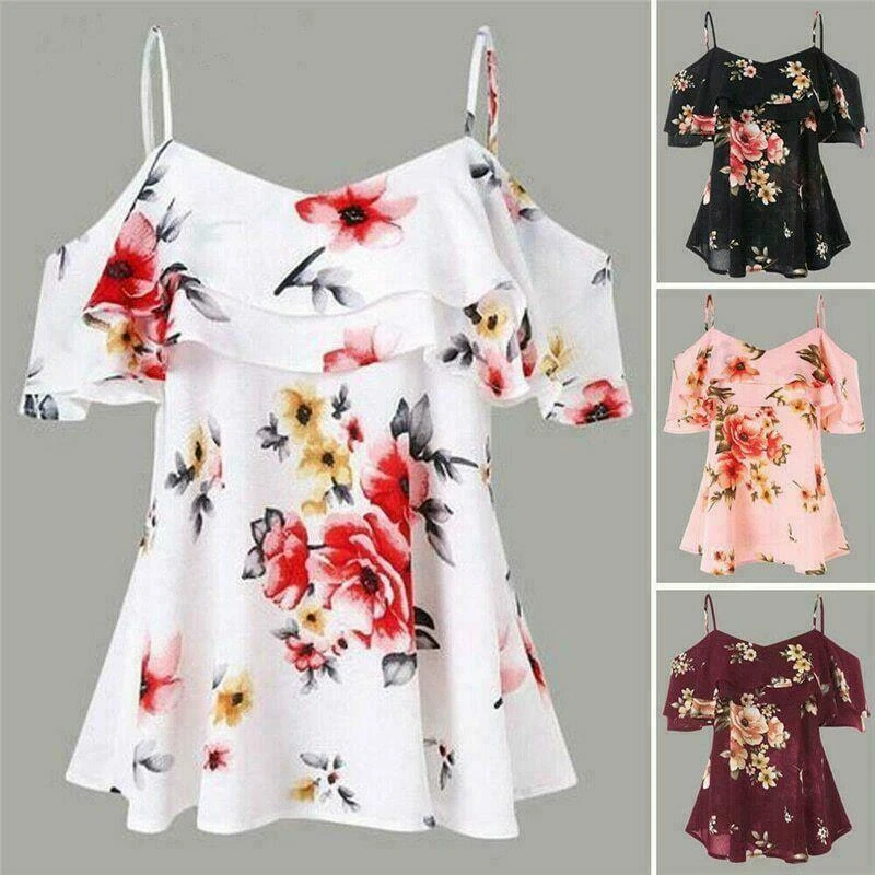 Blusas De Mujer Camisas Moda Blusa Elegante Casual Manga Corta Nueva Camisa  Tops