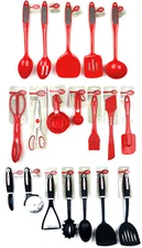 Betty Crocker Kitchen Utensils Red or Black Silicone, Melamine, Rubber, Plastic