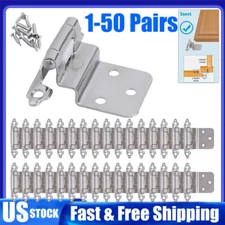 3/8" Inset Kitchen Cabinet Hinges Self Closing Face Mount Cupboard Door Hinges  